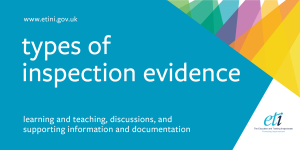 Information and documentation to support inspection