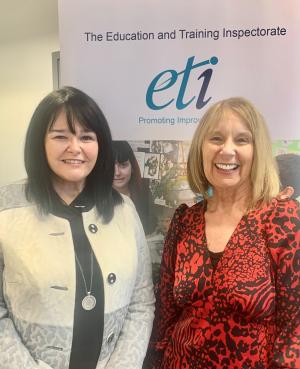 Chief Inspector Faustina Graham with new Primary Inspector Mairead Leonard Chief Inspector Faustina Graham with new Primary Inspector Mairead Leonard.