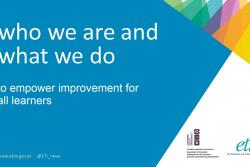 ETI corporate tile - who we are and what we do - to empower improvement for all learners.