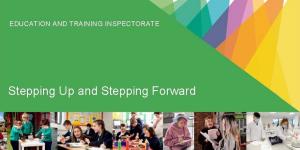 Stepping Up and Stepping Forward heading banner.