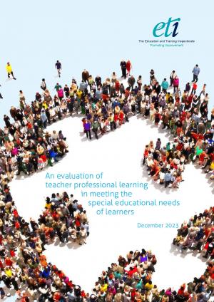 .Front cover of report - An evaluation of teacher professional learning in meeting the special educational needs of learners.