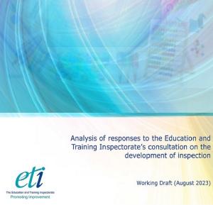 Front cover development of inspection consultation report.