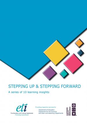 Report front cover Stepping up and Stepping Forward.